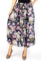  Print Blue Skirt