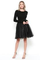  Black Sweater And Tulle Dress