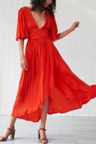  Open Back High Low Dress