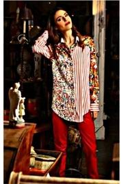  Stripe Combo Blouse