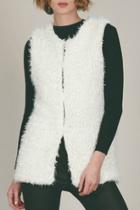  Ecru Flokati Vest