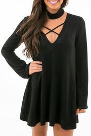  Suede Choker Dress