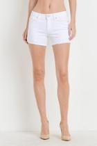  White Frayed Shorts