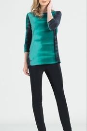  Green-ombre Print Tunic