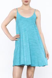 Blue Sleeveless Swing Dress
