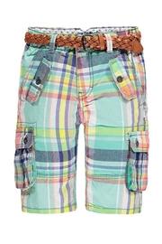  Plaid Belted Bermuda