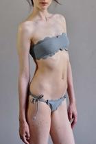  Grey Strapless Bikini Set