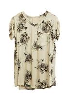  Beige Flower Top