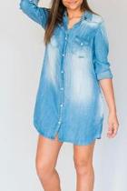  Two-toned Shirt Dress