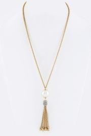  Pearl & Crystal Tassel-necklace