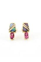  Tourmaline & Opal Earrings