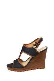  Wedge Denim Heel