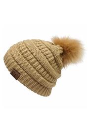  Camel Pom Beanie