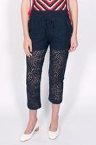  Cropped Lace Trousers