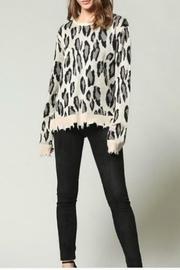  Leopard Distressed Sweater