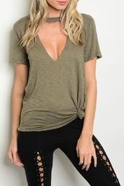  Olive Choker Tee