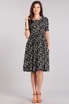  Black-white Floral Dress