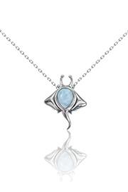  Larimar Manta Ray-pendant