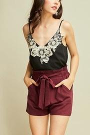  Burgundy Linen Shorts