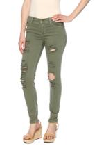  Olive Rip Out Jeans
