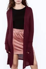  Wine Long Cardigan