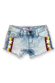  Rainbow Lace-up Short Blue