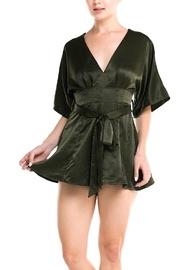 Green Satin Romper