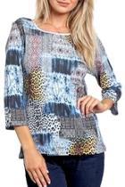  Patchwork Print Top