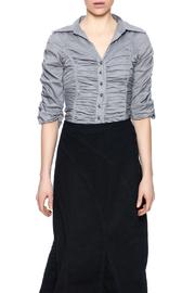  Shirred Button Blouse