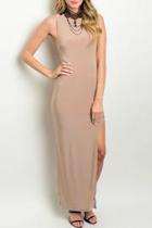  Nude Maxi Dress