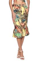  Yellow Printed Skirt