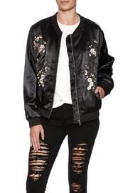  Black Satin Bomber