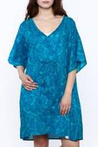  Blue Shell Print Dress
