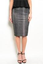  Black Silver Skirt