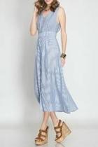  River Striped Midi Dress