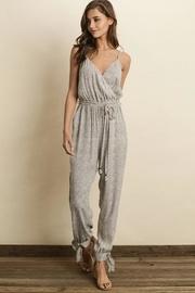  Printed Surplice Jumpsuit
