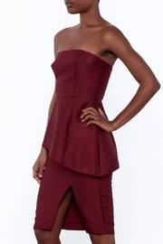  Burgundy Strapless Dress