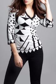  Reversible Geometric Sweater