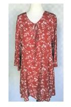  Orange Flora Tunic