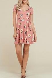  Peach Wrap Dress