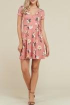  Peach Wrap Dress