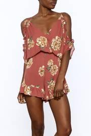  Rust Floral Printed Romper