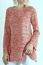  Coral Crochet Sweater