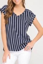  Verticle Stripe Blouse