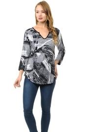  Grey Abstract Top