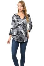  Grey Abstract Top