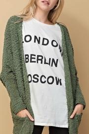 Olive Popcorn Cardigan