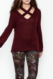  Burgundy Crisscross Top