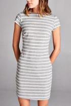  Striped Grey Dress