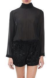  Beaded Turtleneck Romper